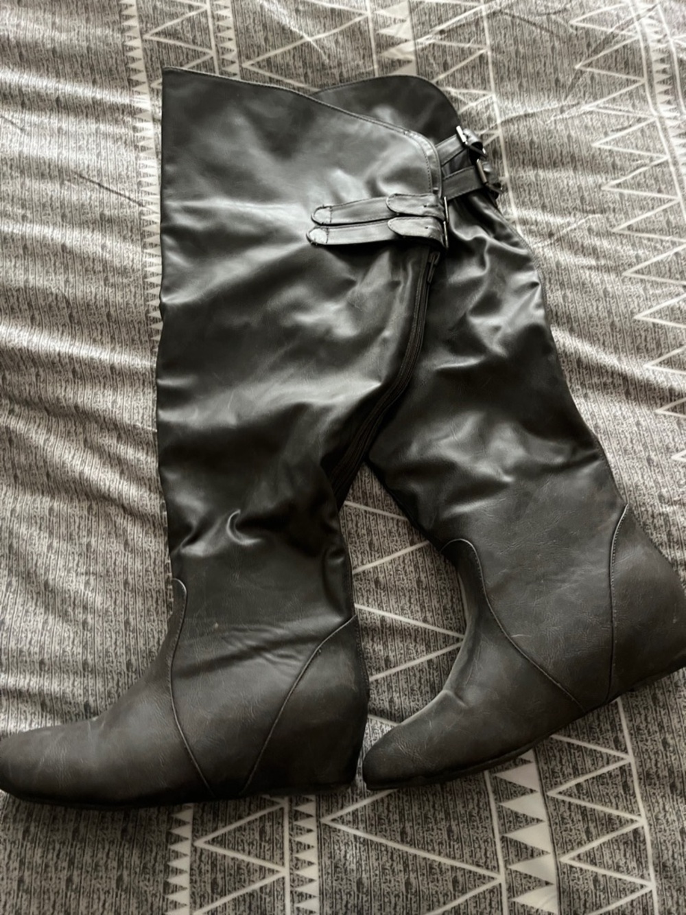 Journee Collection Black Over-the-Knee Boots